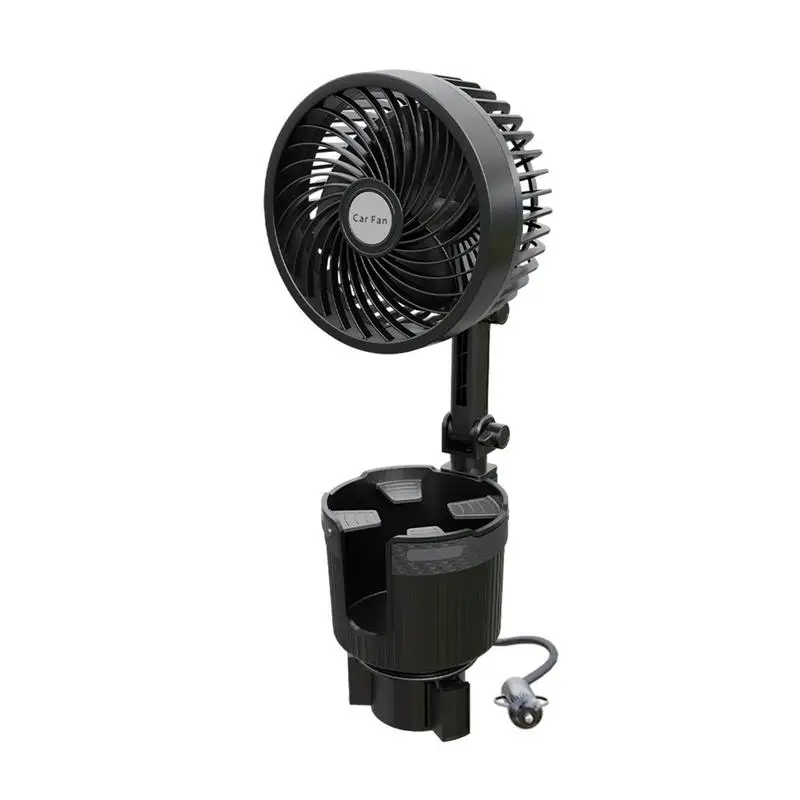 

Portable Fan For Car Water Cup Holder With Fan Easy Installation USB Powered Adjustable Portable Fan For Car Most Vehicle Truck