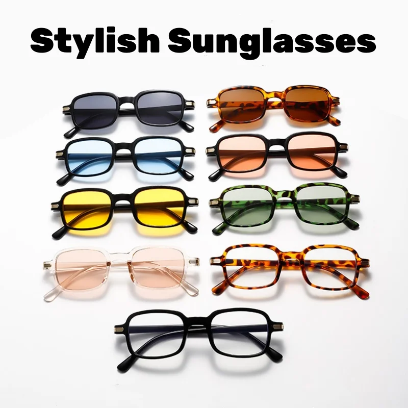 

Retro Small Sunglasses Women Men Classic Square Frame Eyeglasses New Fashion Street Photography Personality Sun Glasses Goggles
