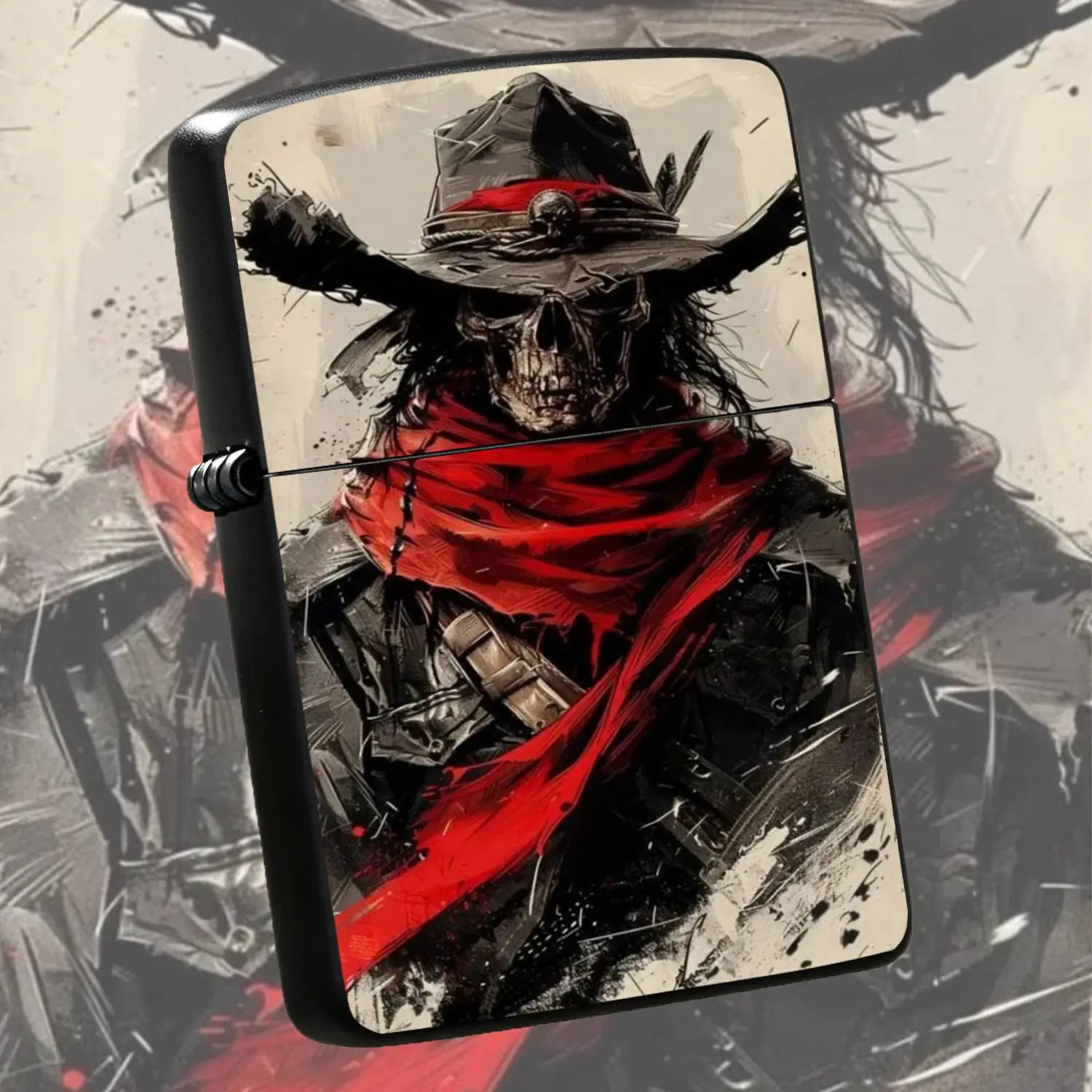 Western Skeleton Cowboy Themed Portable Versatile Decor, Retro Art Style Stylish Everyday Carry Item, Multi-Scene Adapted Vibe-Boosting Ornament, Unique Creative Gift For Friends And Hobbyists, Durable Trendy Collectible Decor For All Daily