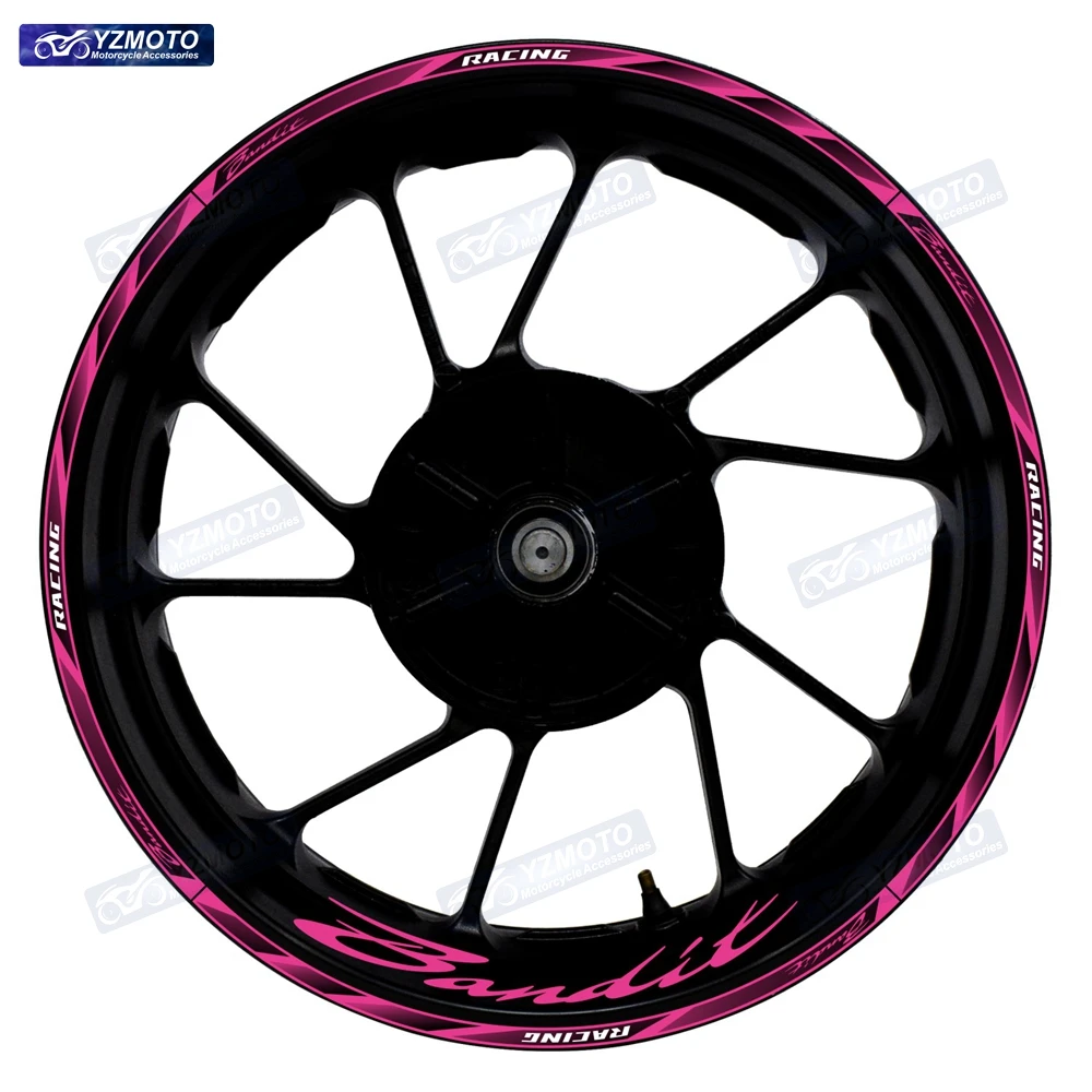 For Bandit Motorcycle 17 Inch Front And Rear Wheel Sticker Hub Decal Modified Reflective Waterproof Decorative Rim Stickers