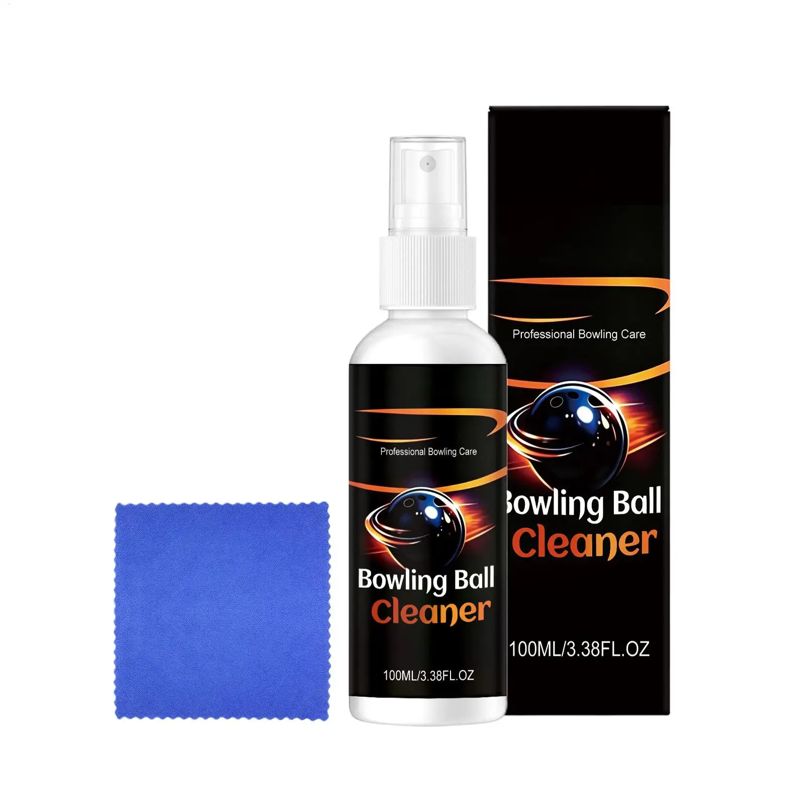 NEW Bowling Ball Cleaning Spray Fast-Acting Portable With Towel 100ml Bowling Cleaner Spray Set For Daily Practice