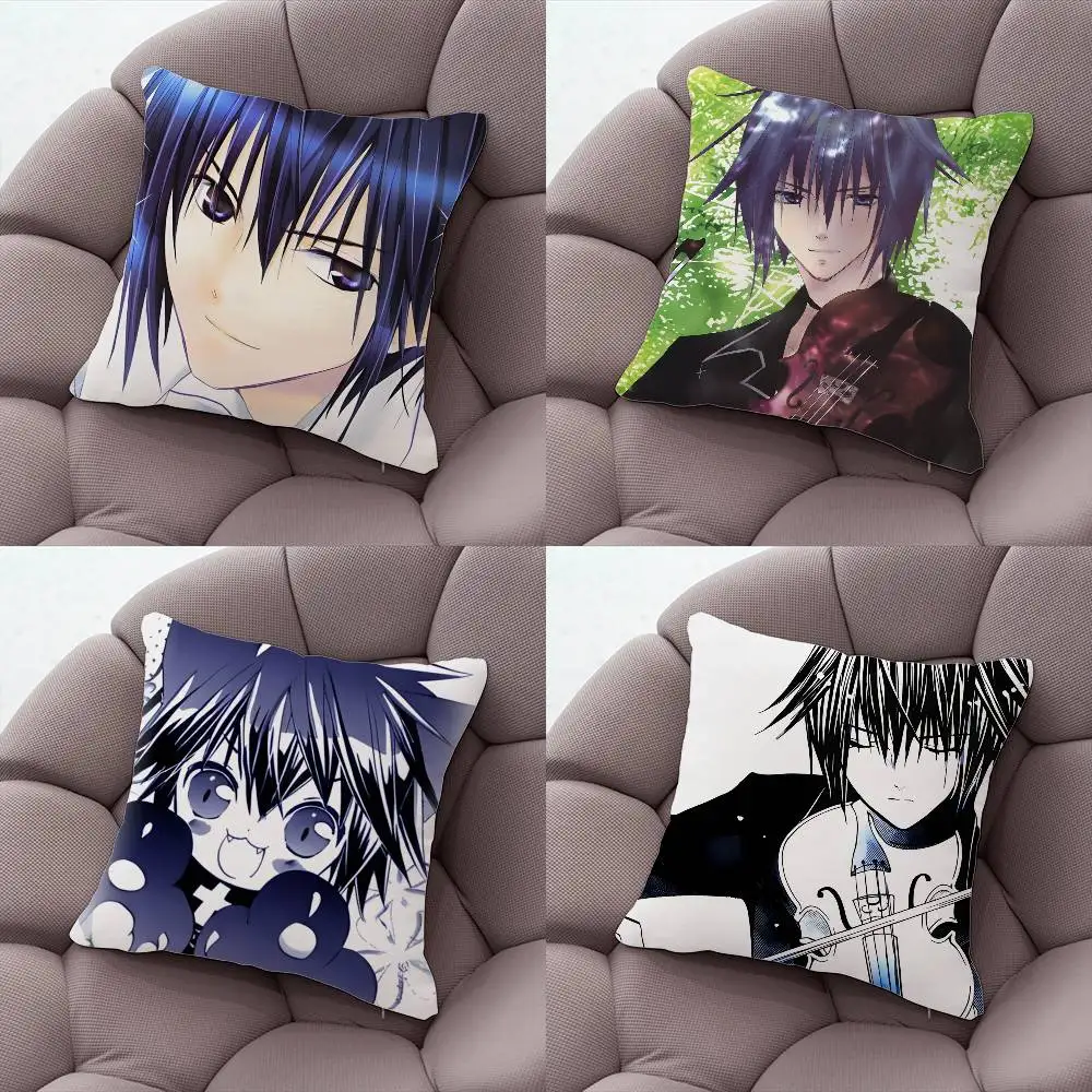 

Anime S-Shugo Chara Ikuto Pillow Case Silky Short Plush With Invisible Zipper Dustproof Sofa Cushion Cover For Home Decor