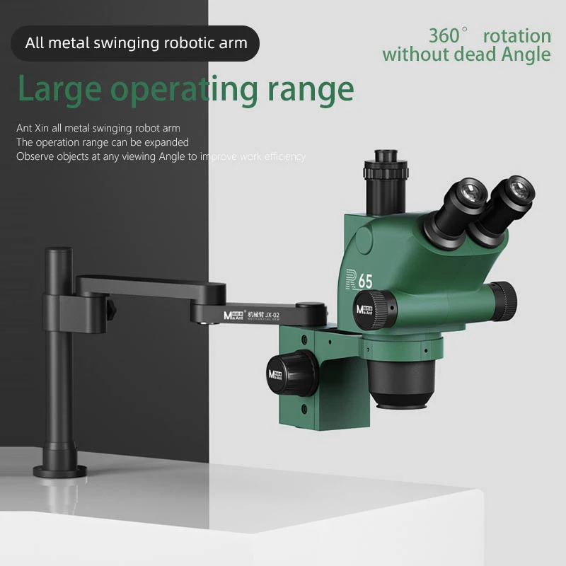 MaAnt JX-02 braccio robotico rotante oscillante a 360 ° per microscopio supporto pieghevole per microscopio per forgiatura in metallo con