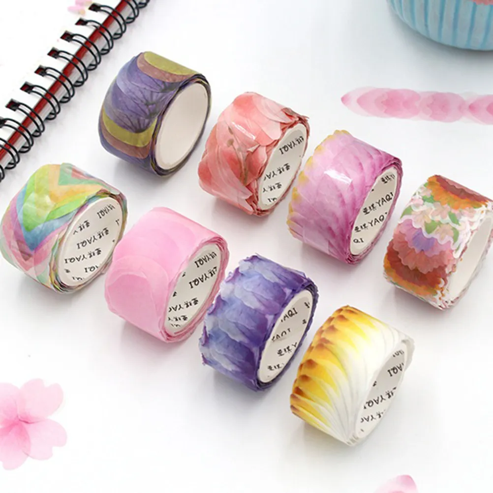 Petal Stickers Premium Paper Realistic Floral Designs Easy Peel Decorative Scrapbooks DIY Crafts Indoor Wall Diary Decoration