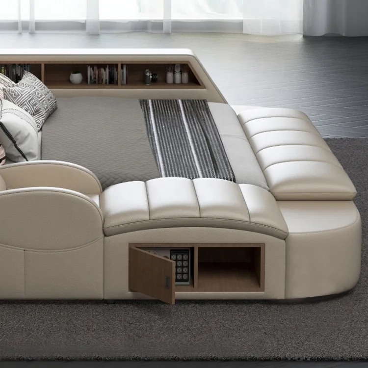 Massage Bed,Multi-function, Massage Double Bed,Bedroom Luxury Bed ,Modern Simple ,Hotel Apartment Sex Bed