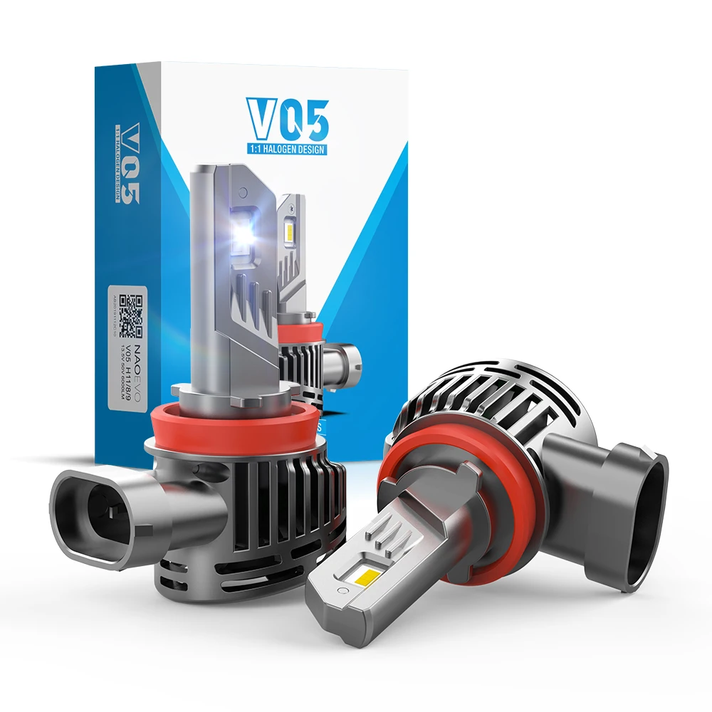 NAOEVO V05 1:1 مصباح أمامي صغير Led H7 Canbus H4 H11 ضوء السيارة 9005 HB3 9006 HB4 12 فولت 100 واط كشافات السيارات 9012