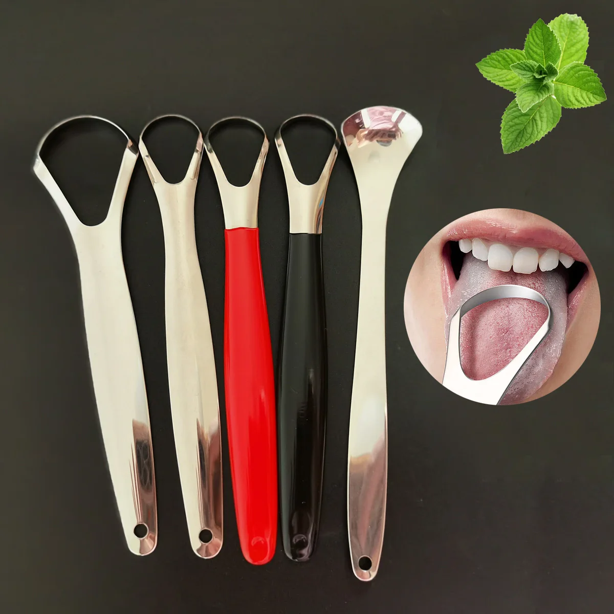 Useful Tongue Scraper Stainless Steel Oral Tongue Cleaner Medical Mouth Brush Reusable Fresh Breath Maker