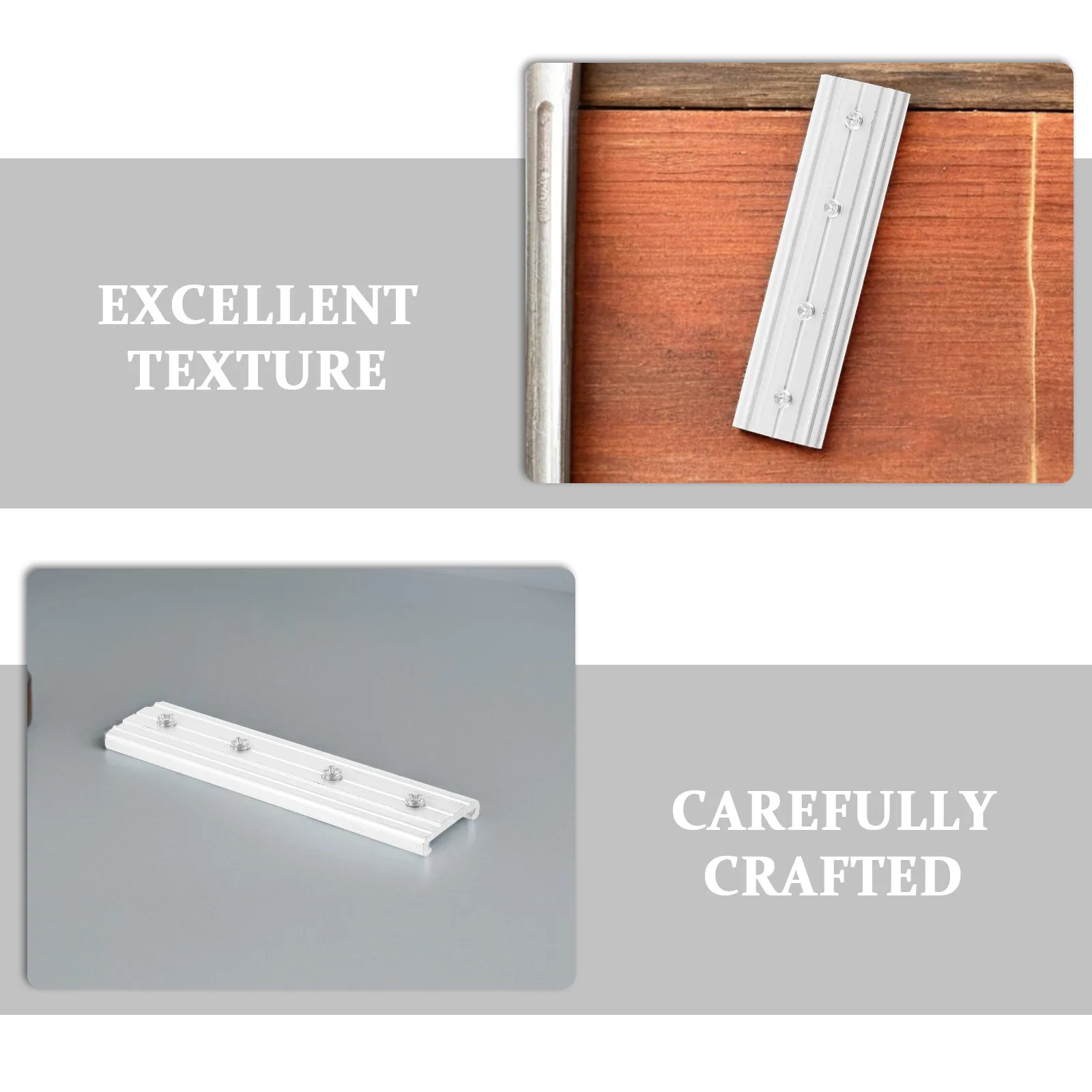 2Pcs Aluminum Alloy Curtain Track Connector Seamless No Gap Design for Ceiling Wall Bay Window Barn Door Divider Rail Systems