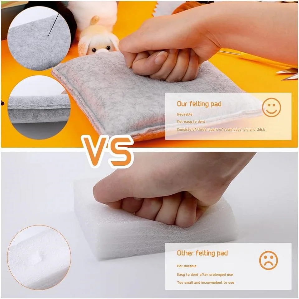 مجموعة التلبيد الصوفية للكلاب من بودور مع إبر التلبيد وتعليمات لصنع الدمى حزمة المواد اليدوية غير النهائية