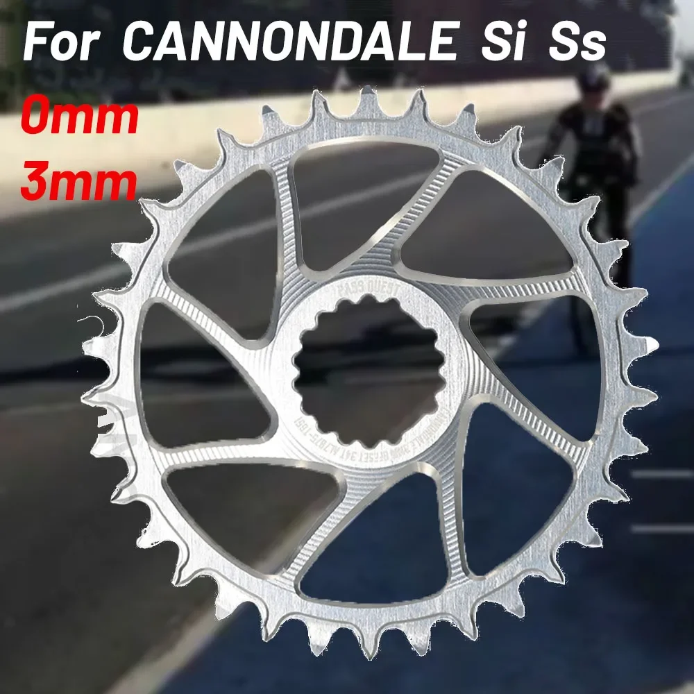 

Direct Mount Crown For Cannondale Si Ss 0mm 3mm Offset Silver Narrow Wide Chainring 28 30 32 34 36 38 Tooth Chainwheel