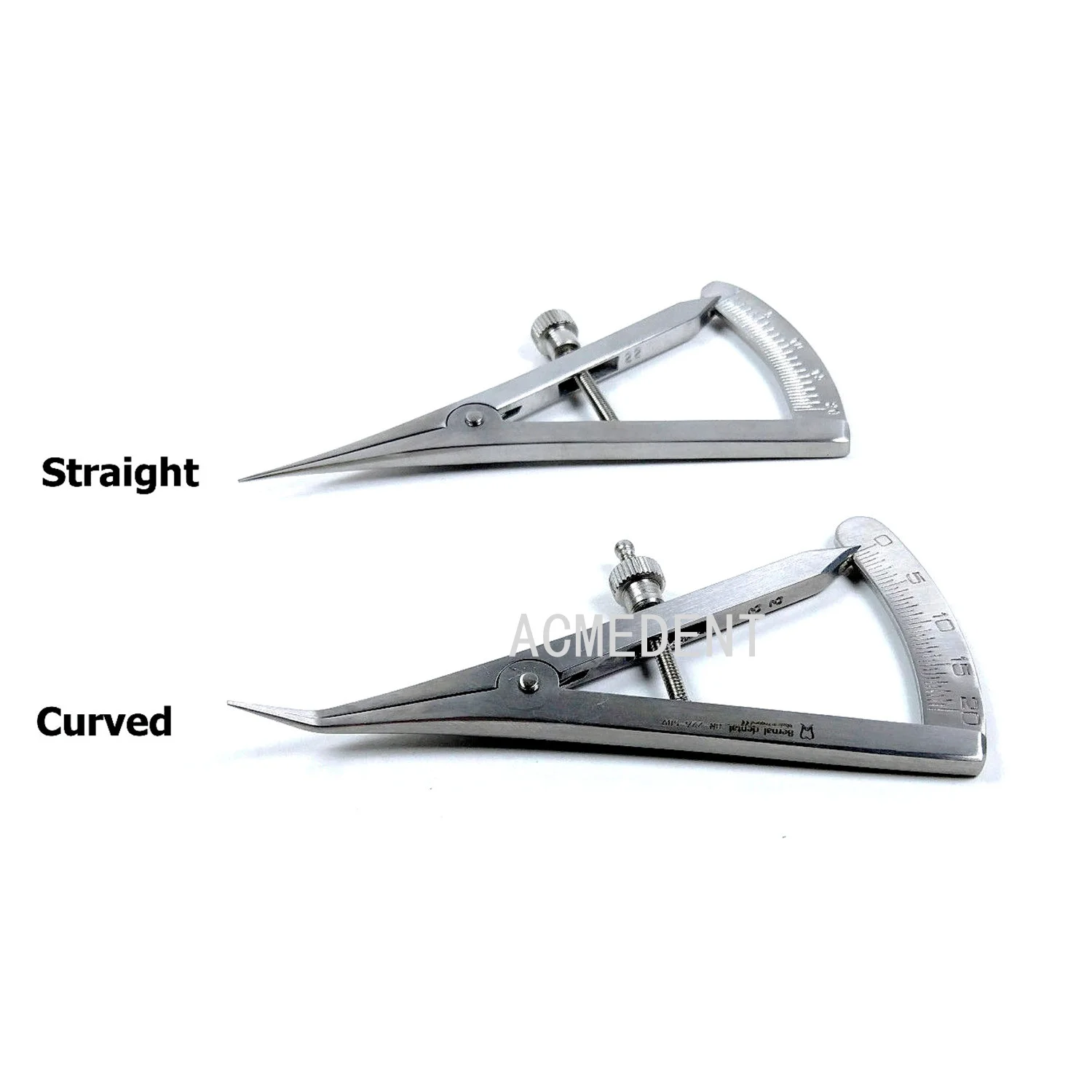 

2 pieces Dental Bone Caliper Measuring Guide Orthopedic Stainless Steel Measure Guage Dentist Surgical Instruments