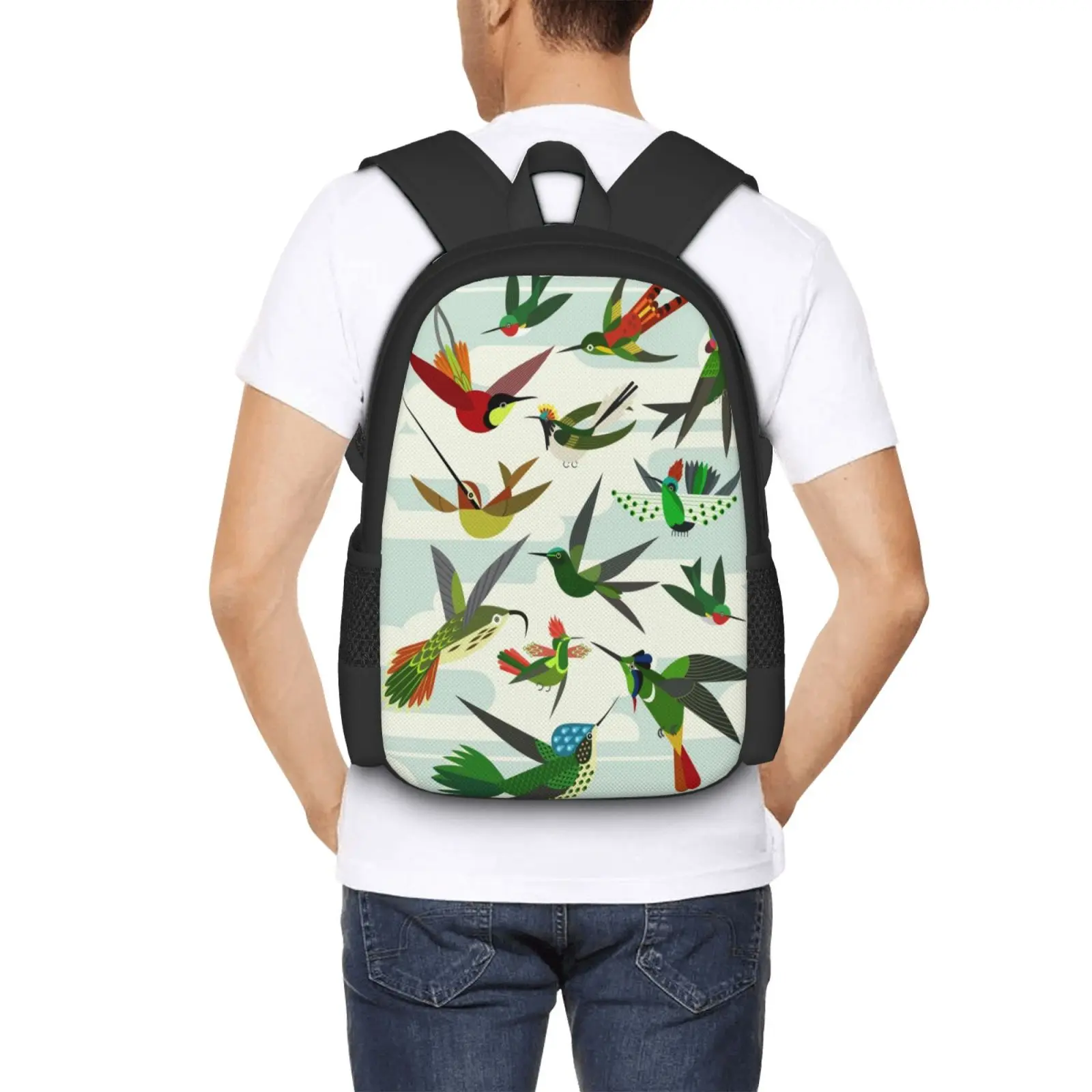 Hummingbirds , After Haekel Teen College Student Backpack Pattern Design Bags Scottpartridgeart Partridge Graphic Design