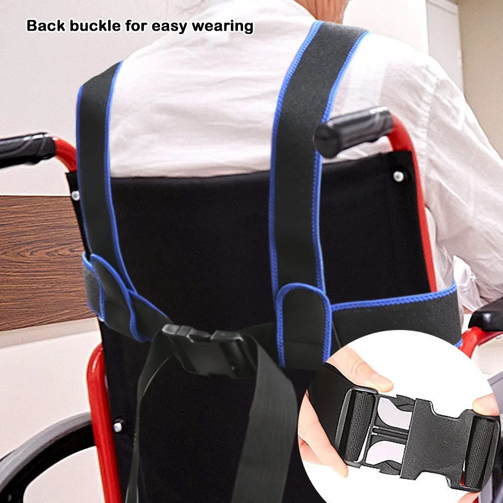 Adjustable Wheelchair Waist Strap Breathable Comfortable Fixing Safety Harness Unisex Fall Prevention Wheelchair Seats Belt