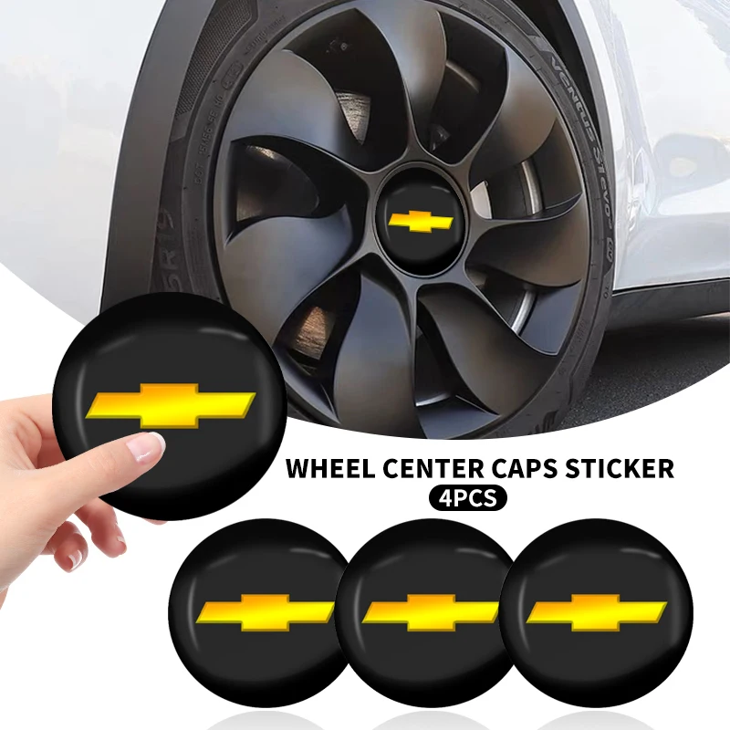 4Pc 56mm Car Wheel Center Hub Caps Logo Sticker For Chevrolet lacetti captiva aveo t250 t300 epica lanos Accessories Car Styling