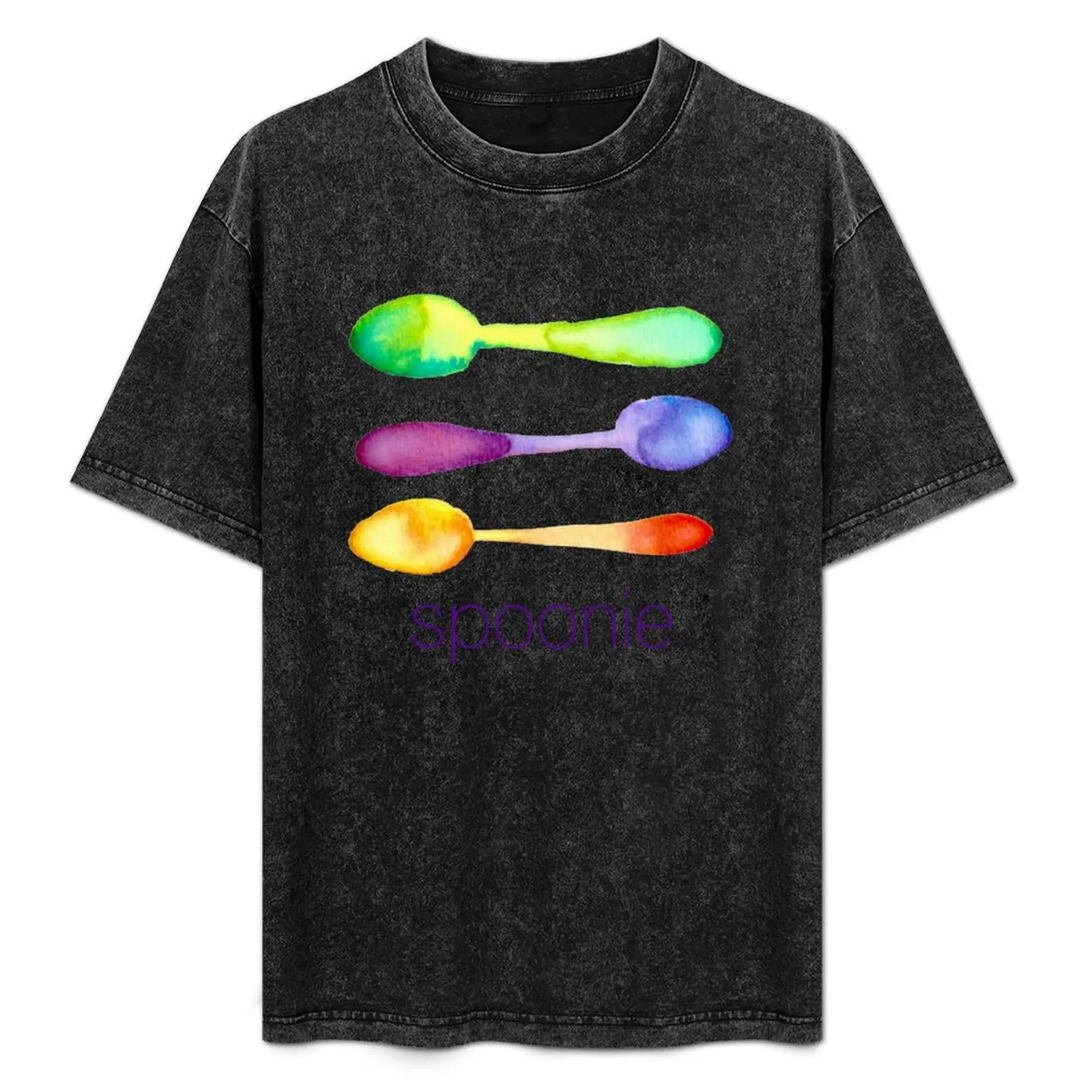 

Watercolor Spoons for Spoonies T-Shirt essential t shirt anime t shirts oversize T-Shirt