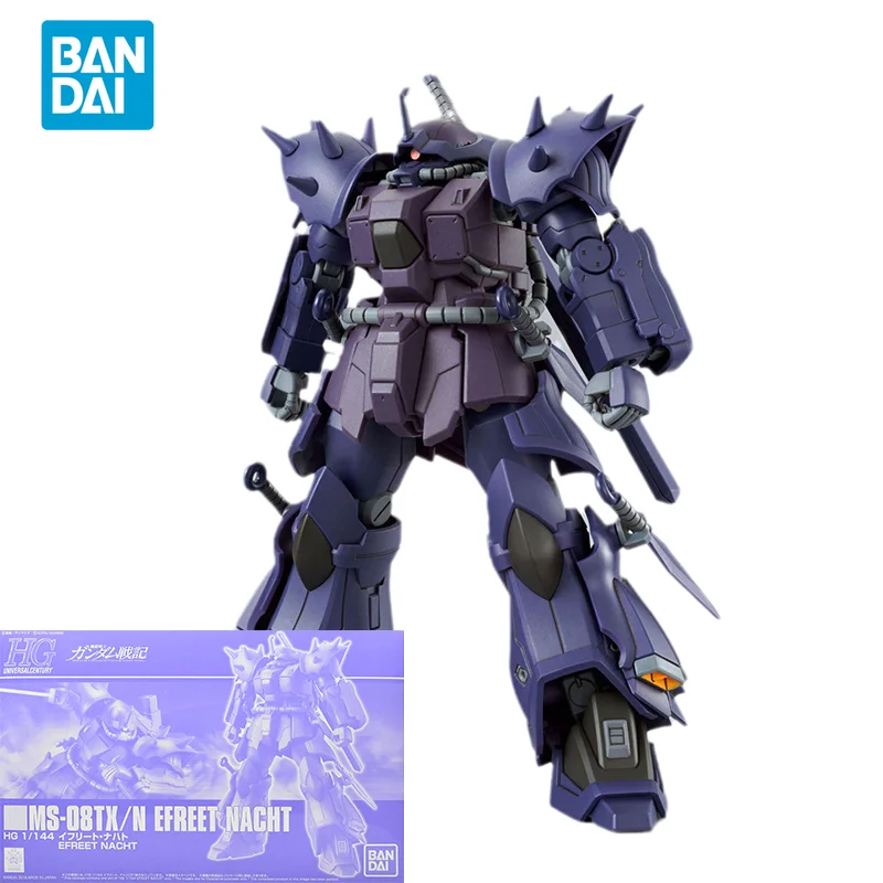 

Bandai Original GUNDAM Anime Model HGUC 1/144 MS-08TX/N EFREET NACHT Action Figure Assembly Model PB Limited Toys Gifts for Kids