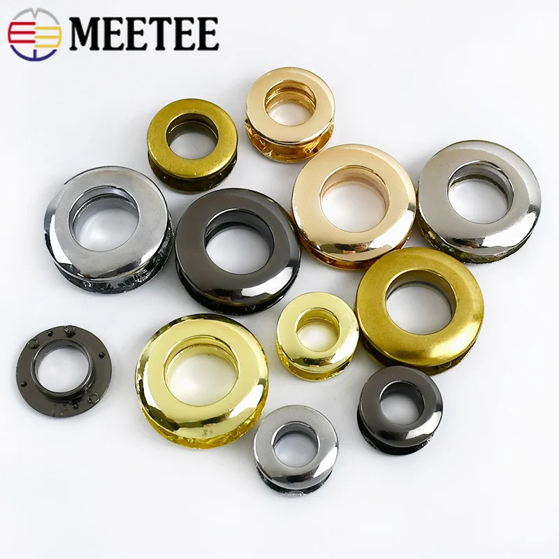 

5/10Pcs Meetee 9/11/14mm O Ring Metal Buckle for Handbag Eyelet Screw Clasp Bag Chain Perforated Grommet Stoma DIY Accessories