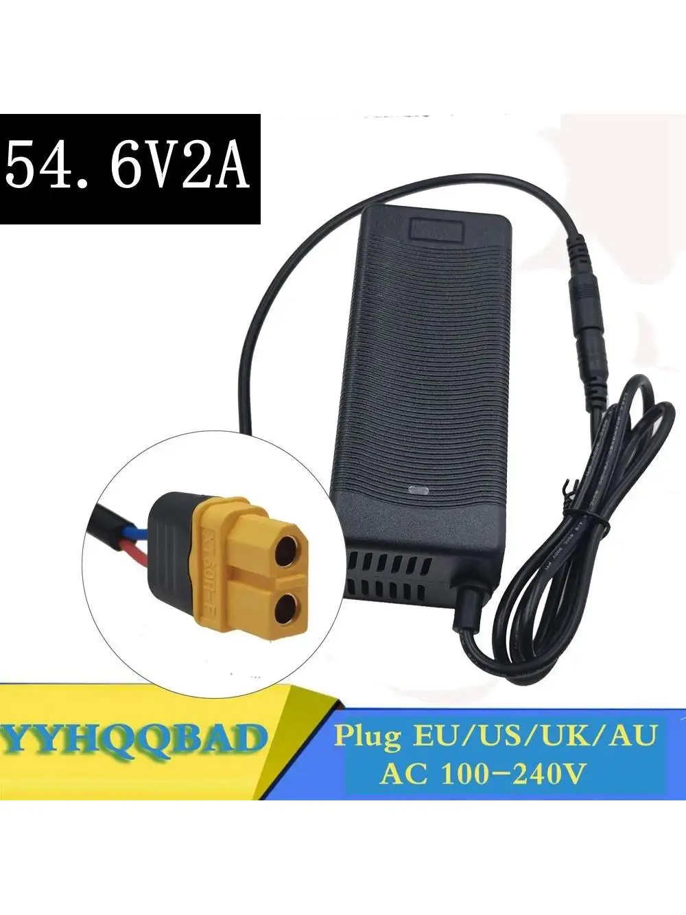 AliExpress NQYW 54.6V 2A  charger for 48V 2A Battery charger XT60 Socket/connector for 48V 13S Lithium Ebike Scooter battery