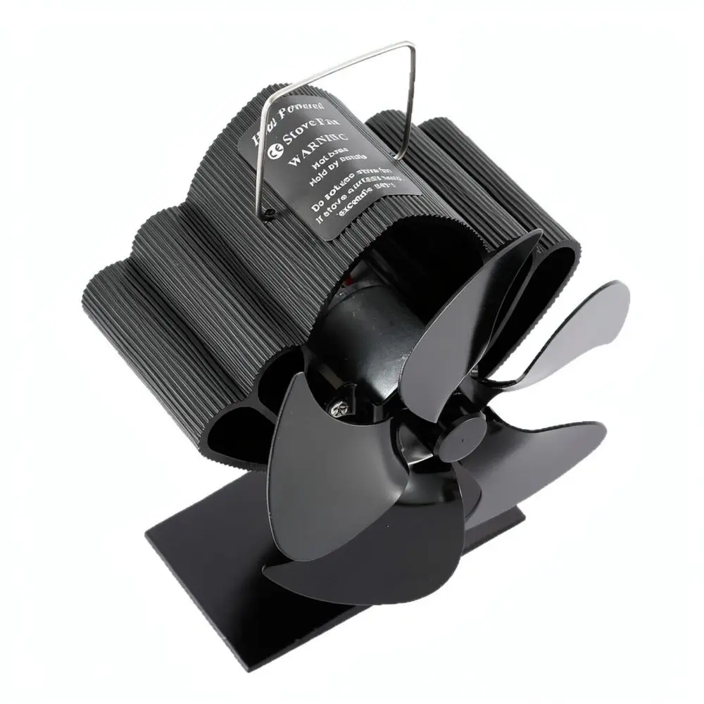 Efficient Thermal Stove Fan Mini Fireplace Blower Quiet Metal Ventilator Modern Warm Air Distribution Device