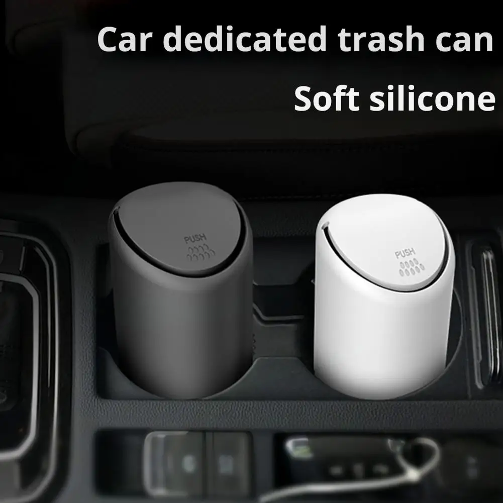 

Silicone Car Trash Can Automotive Garbage Container with Lid Large Capacity Waterproof Leakproof Portable Trash Dustbin