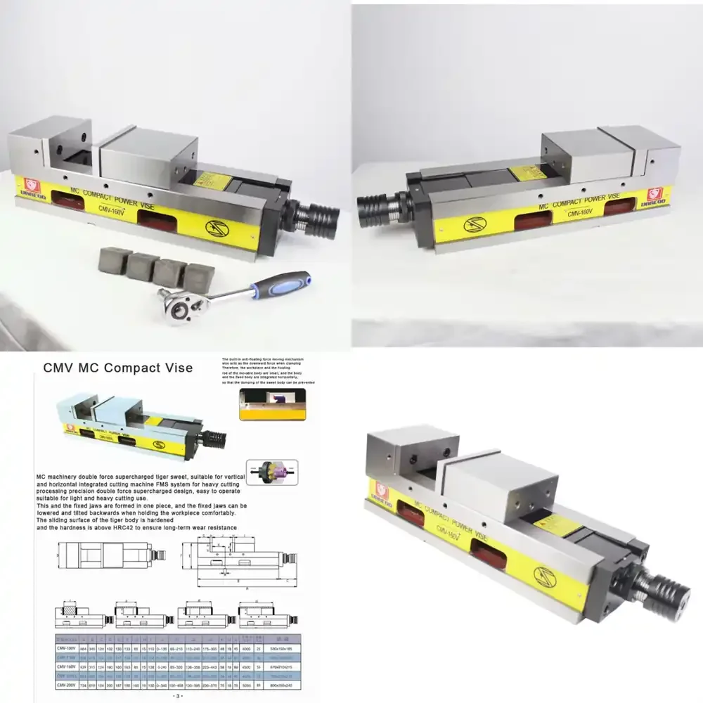 CMV-100V 4 Inch High-precision MC Compact Mechanical/Hydraulic Vise Pneumatic Vise