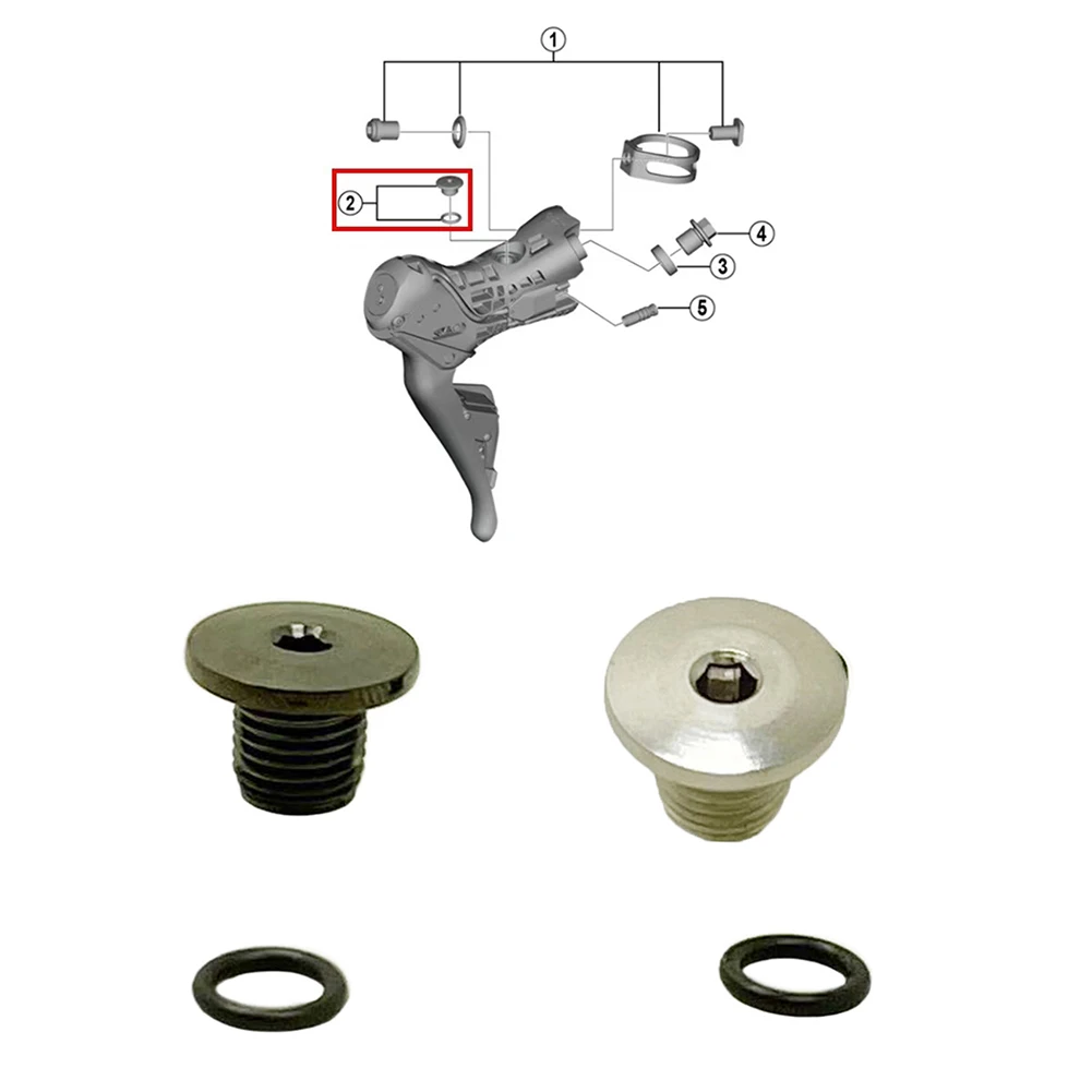 Compatible Hydraulic Brake Bleed Screws with O Ring for R7020 R8020 For R9120 For R9170 Bicycle Brake System Repair