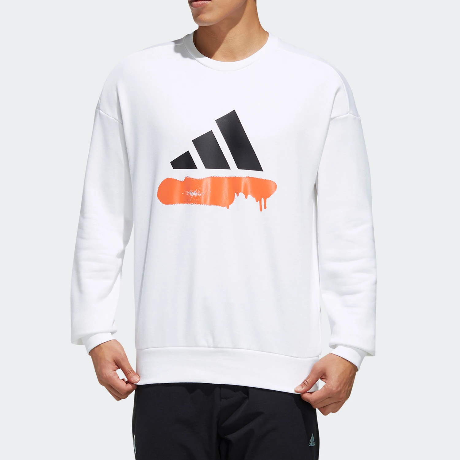 

Мужская свободная повседневная толстовка с круглым вырезом Adidas Originals O2 SWT BOS FM9406
