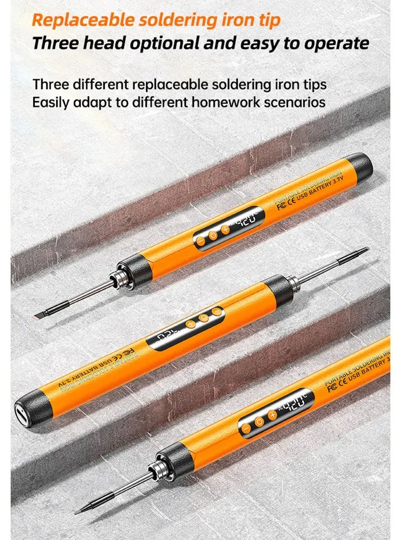 USB Wireless  Digital Electric Soldering Iron Kit  Cordless Adjustable Temperature 300-450℃ Smart Welding Solder Tool view 3