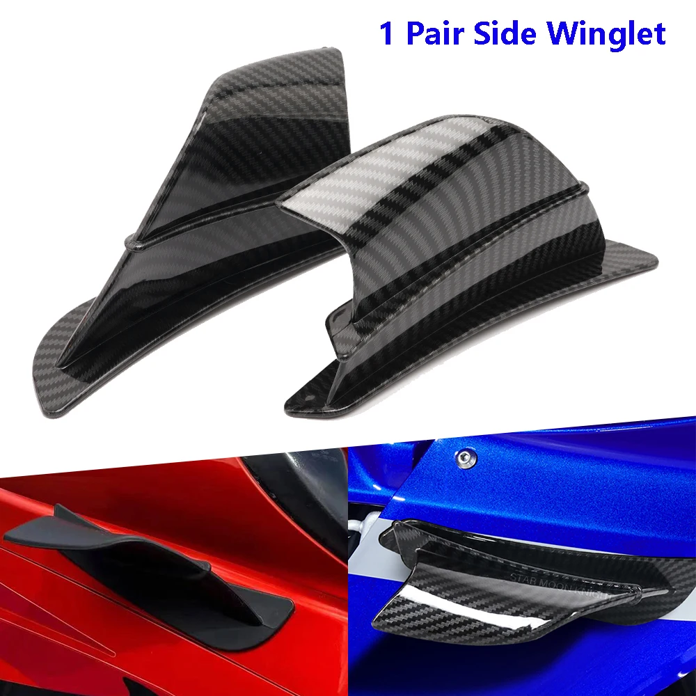 For YAMAHA YZF R1 R6 R7 MT07 MT09 MT10 BWS RS JOG JOE GP Honda Cbr650r CBR1000RR Cbr500r Winglet Aerodynamic Spoiler Wing