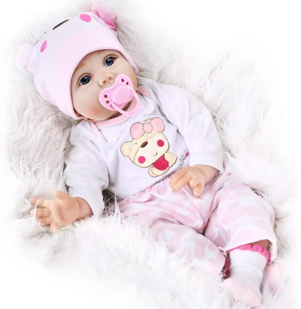 Reborn Baby Dolls Girl - 16 Inches Realistic Soft Vinyl Newborn Baby Doll That Look Real, Best Toy for Kids Ages 3+