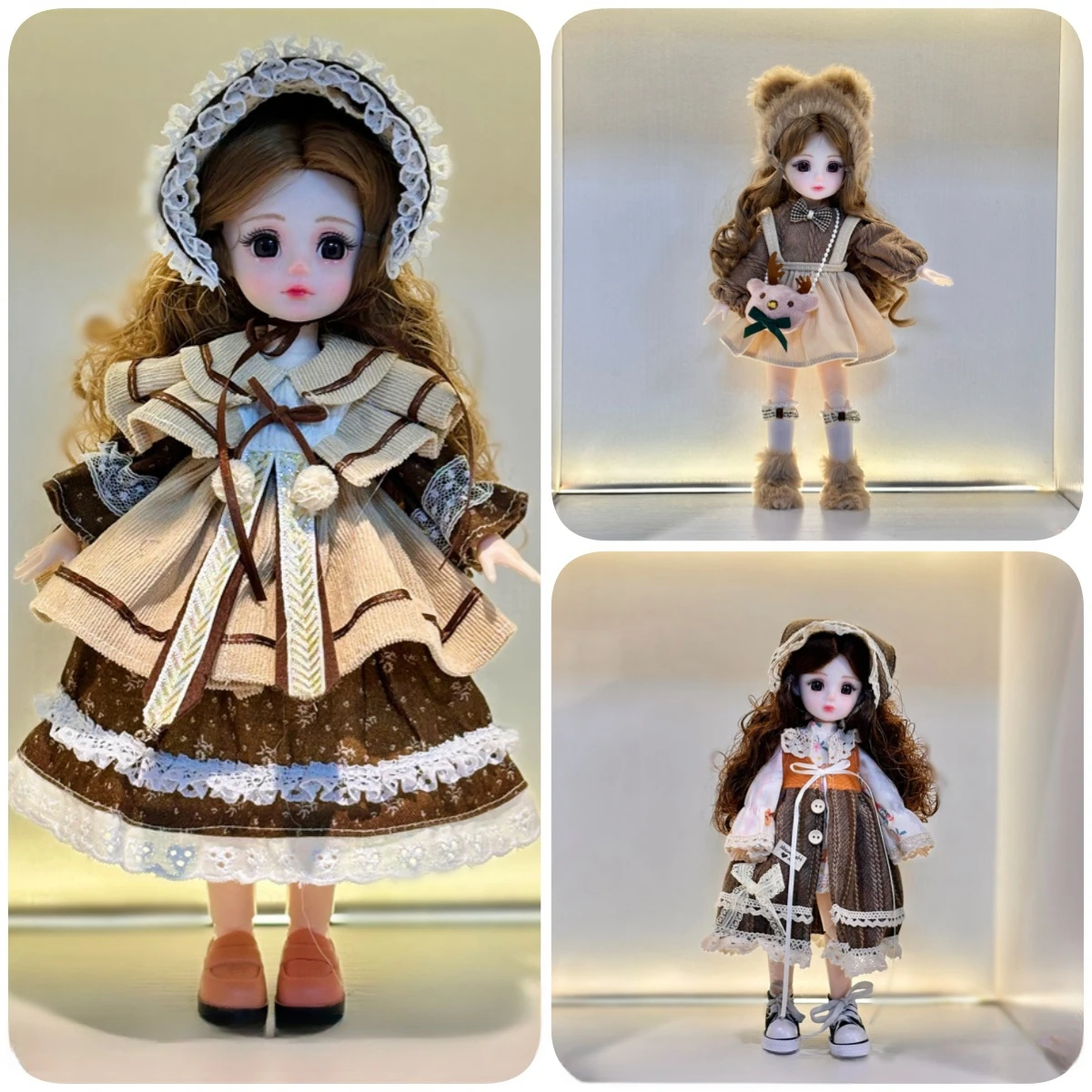 30Cm Retro Stijl Jurk Set 1/6 Bjd Pop Bloem Fee Jurk Set Pop Accessoires