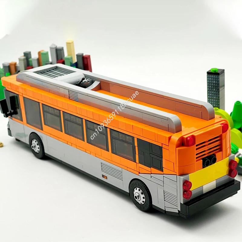 801 elementów MOC Autobus miejski West Coast City Champions Super Car Klocki konstrukcyjne Nauka STEAM Prezent świąteczny Rozwijanie umiejętności manualnych