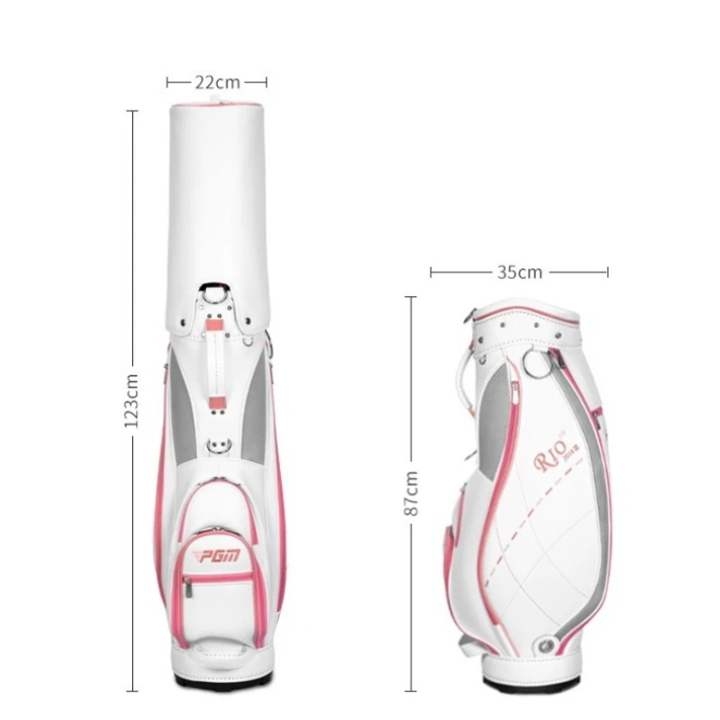 PGM Korean Style Golf Bag Women's PU Standard Lightweight Portable Breathable Waterproof Club Bag Can Hold 13-14 Golf Club Bags