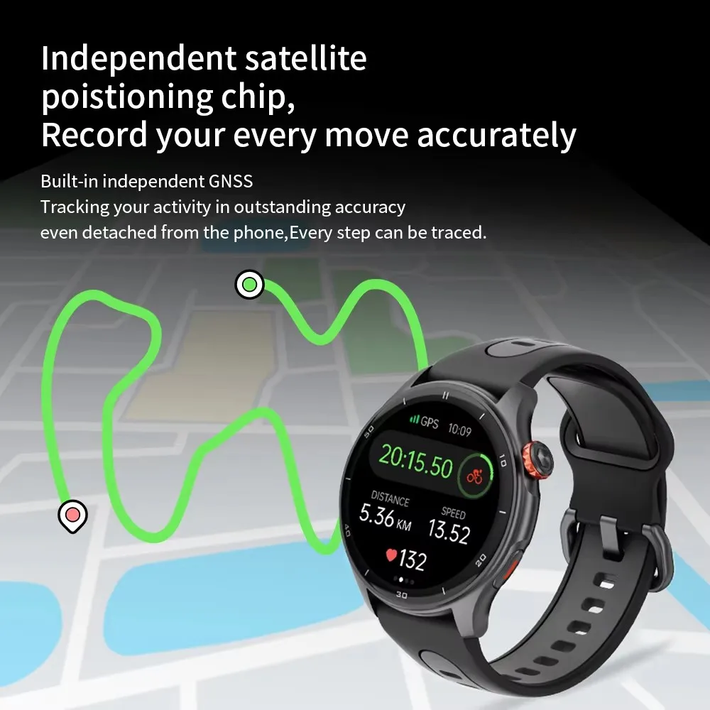 iGPSPORT LW10 1,43 дюйма Мониторинг сердечного ритма Bluetooth Вызов GPS Спорт Фитнес Кислород в крови для бега Велоспорт
