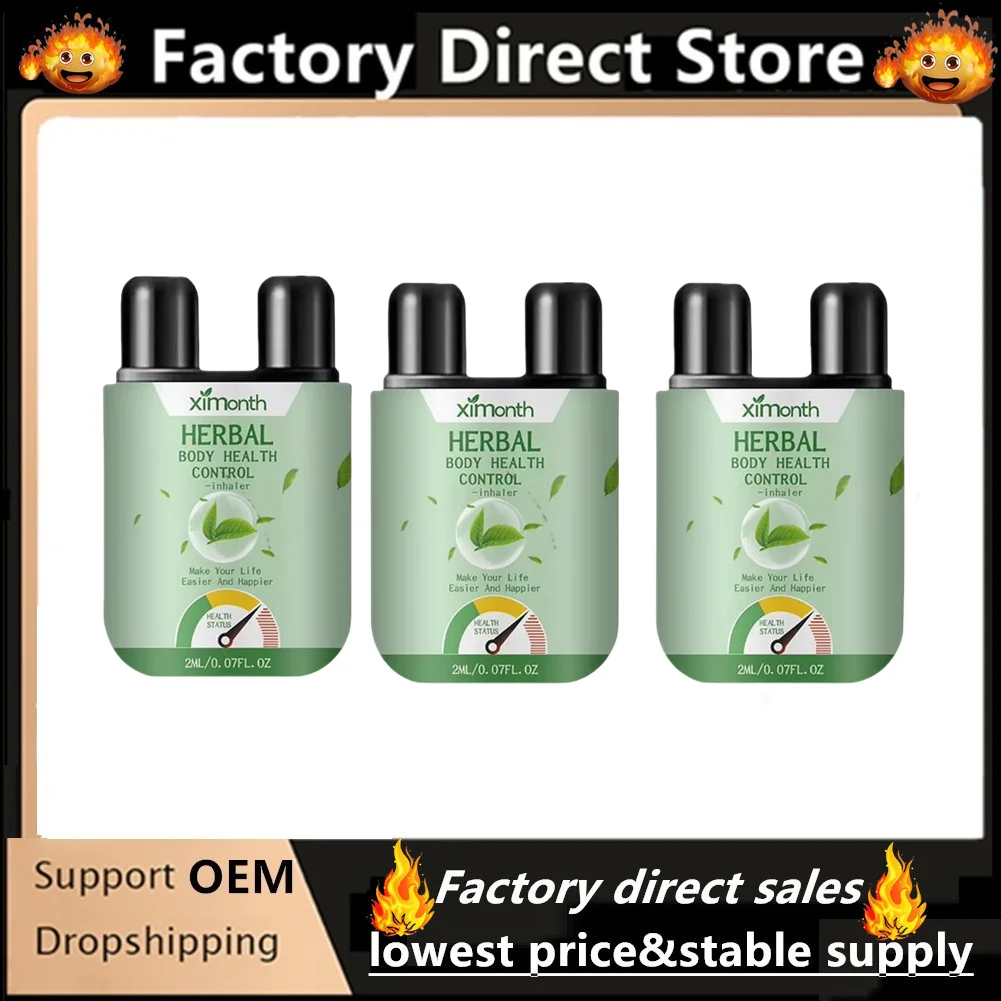 

3Pcs/lot Herbal Body Health Control Inhaler Refreshing Awakening Brain Nose Breathing Nasal Stopper Stick