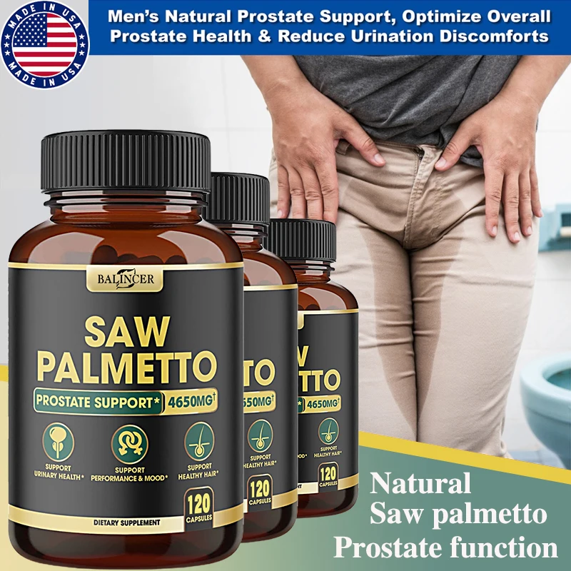 Enhance Prostate Function - Improve Prostate Frequent Urination Pain Capsules *Men\'s Health, Saw Palmetto, Prostate Health