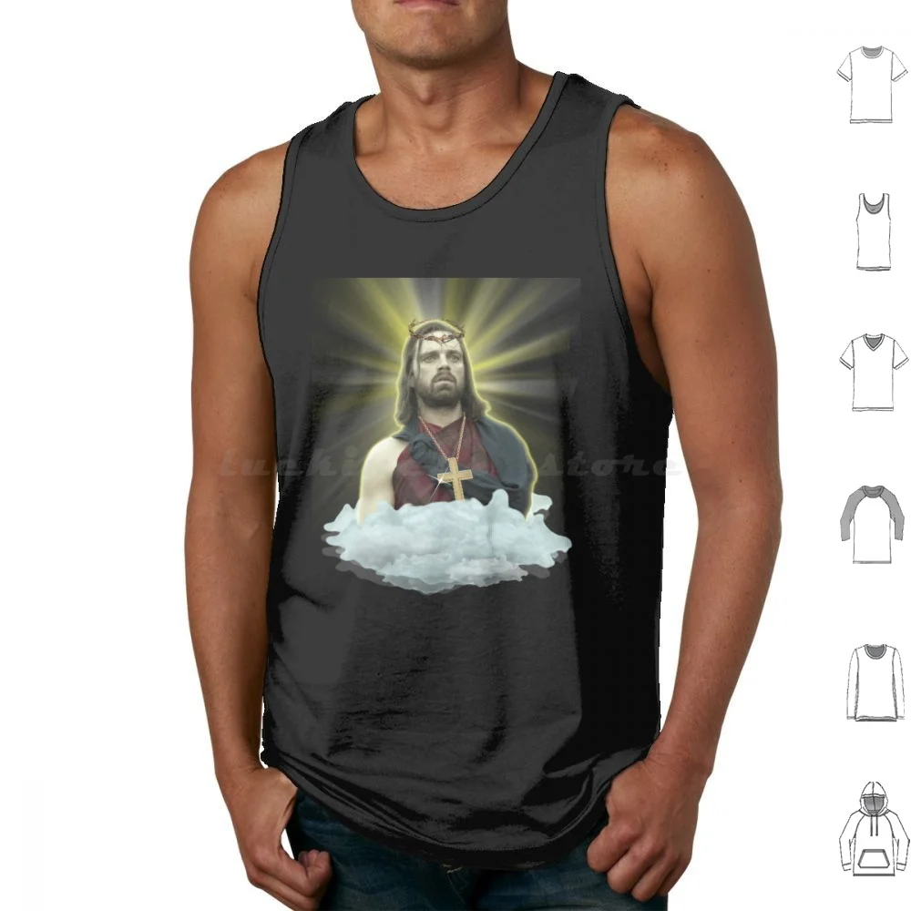 Stan As Jesus-Bucky Barnes Tank Tops Print Cotton Stan Stan Stan Stan Art Stan Funny Stan Stan Signature Bucky
