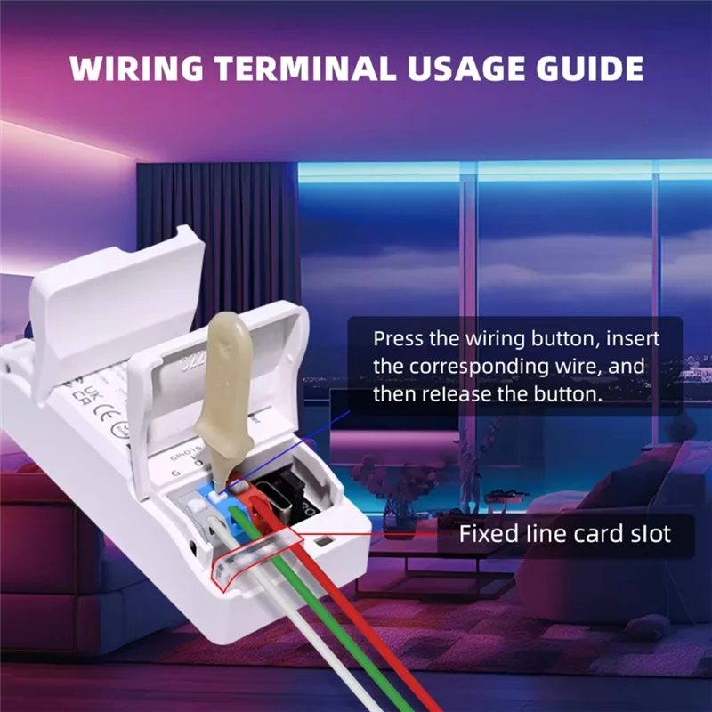 Controller LED intelligente WLED ABDJ-ESP32 Controller striscia RGB Wifi 5-24V con aggiornamento OTA Uscita GPIO16 massima 800 Ics per luci a LED