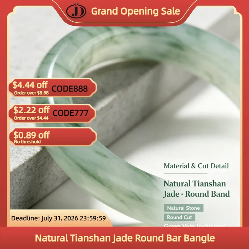 Bracelet rond en jade naturel du Tianshan, pierre verte et blanche, pour femmes, bijoux en cristal de guérison, cadeau, bracelets et joncs