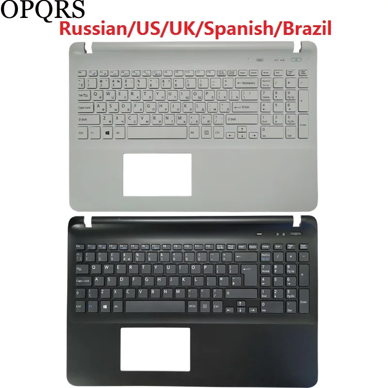 

US/Russian/UK/Spanish/Brazil laptop keyboard for SONY VAIO SVF152A29T SVF1521 SVF152C26L SVF153A1YL SVF15218CXW palmrest upper