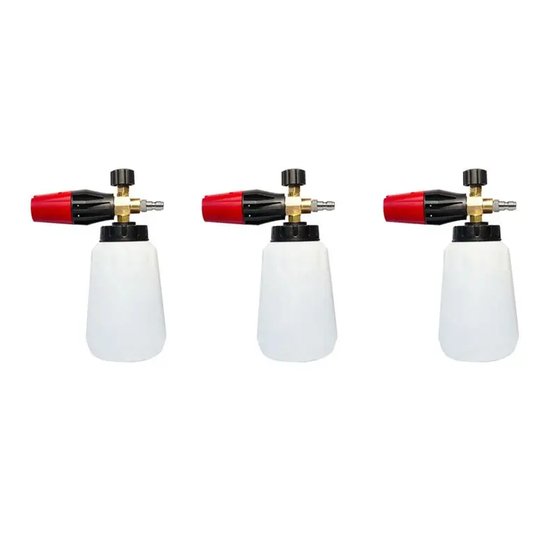 A04E-3X Pressure Washer Snow Foam Lance Nozzle Adjustable Foam Cannon Generator Clean Soap Foam Wash For Karcher Interskol L