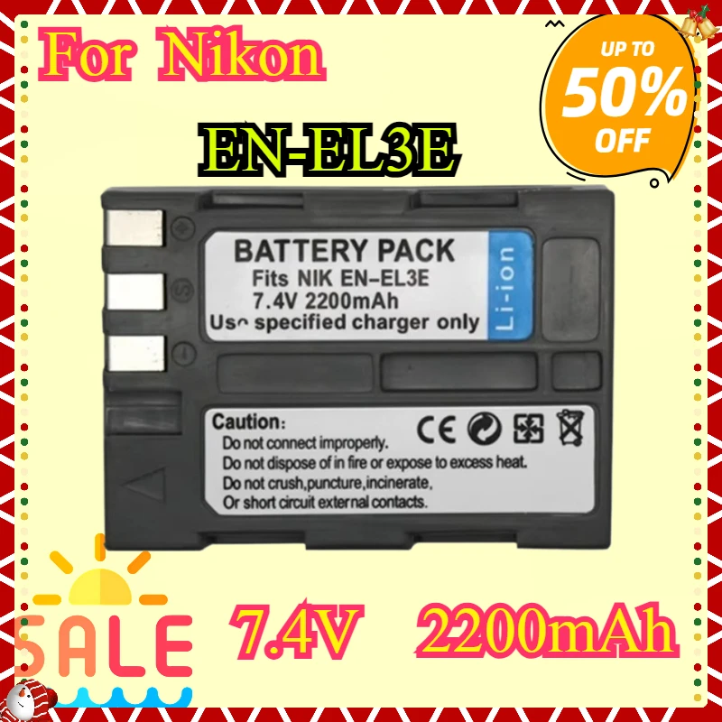 

New 2200mah EN-EL3E ENEL3E Li-ion Battery EN EL3e Camera Bateria for Nikon D50 D70 D70s D80 D90 D100 D200 D300 D300S D700