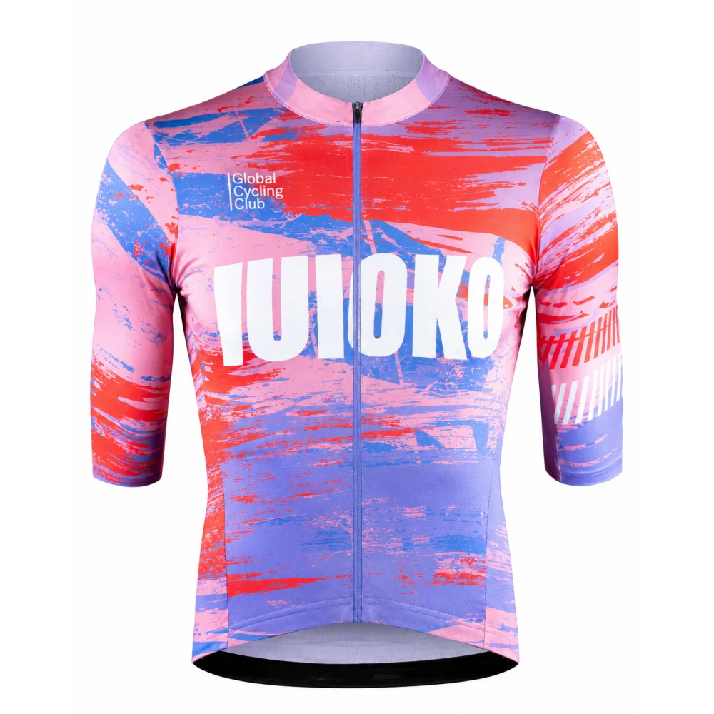 IUIOKO Men's Summer Short Sleeve Cycling Jersey Top Aero Lightweight Close-fitting Road team Customizable Cycling Jersey 2027