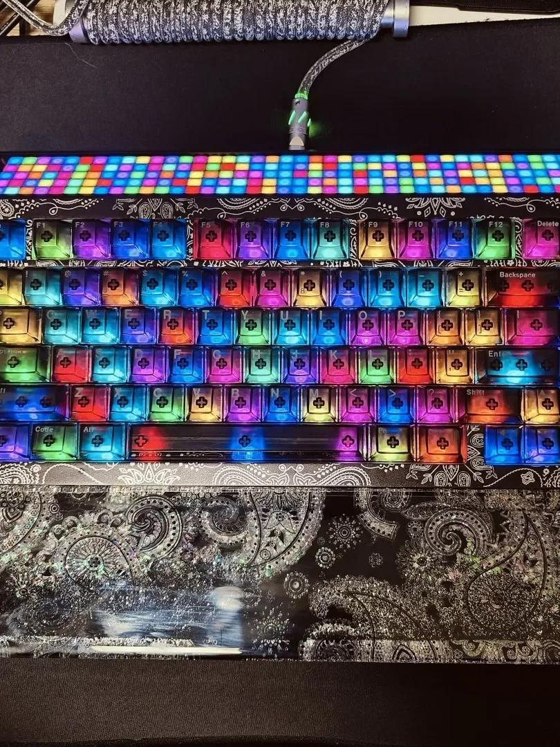 Golden Cashew Flower\ Westward Journey/Graffiti/Purple/Phantom, Mechanical Keyboard