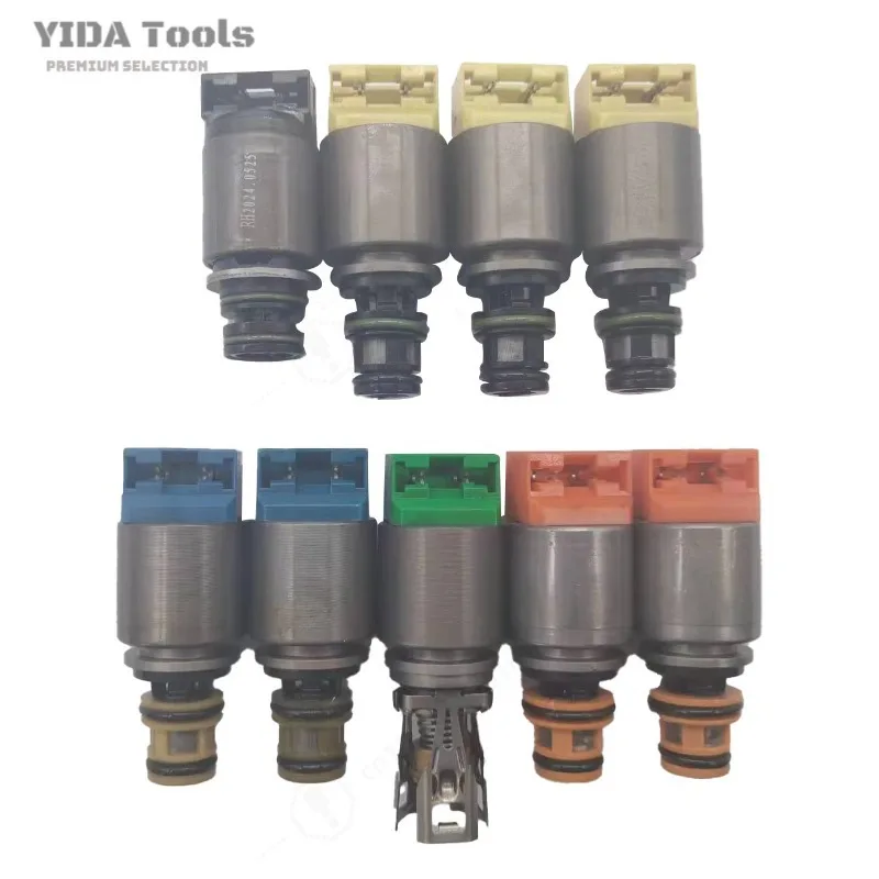 YIDA 6HP‑21 Automatic Transmission 9‑Piece Solenoid Valve Kit Auto Repair Spare Parts