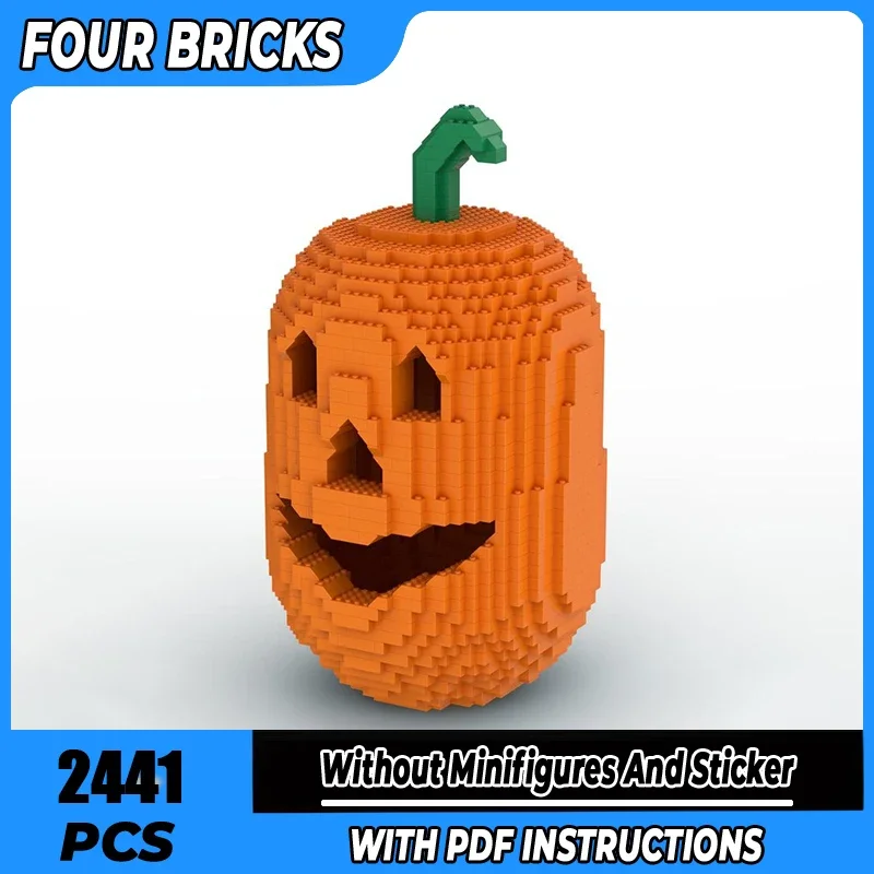 

Moc Building Blocks Jack O'Lantern (Large) Technology Modular Bricks Model Gifts Christmas Toys DIY Sets Assembly