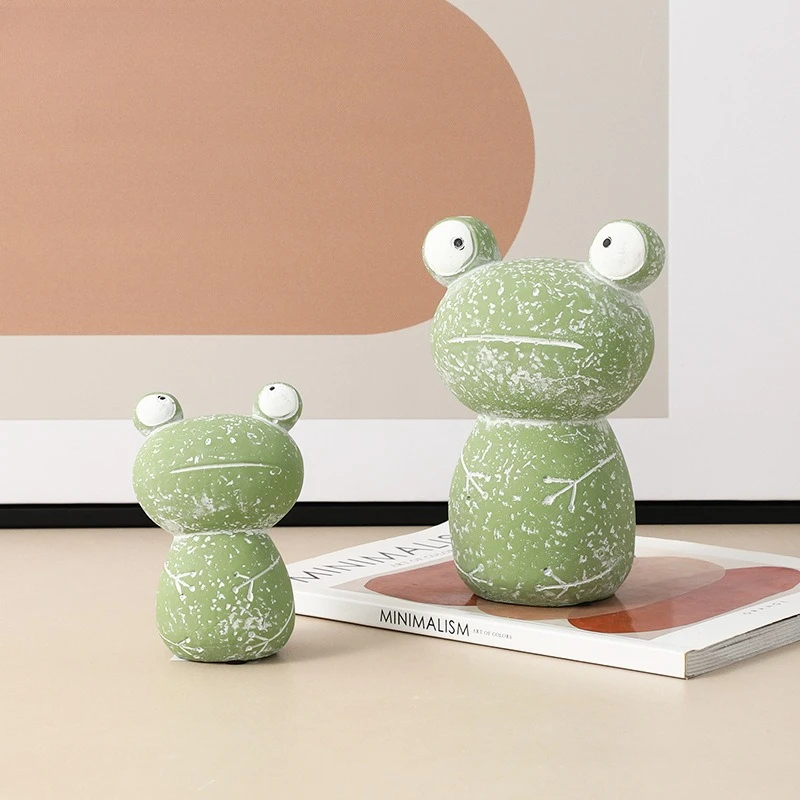 

Nordic simple fun cartoon big-eyed cute frog small ornament model room TV cabinet, desktop creative jewelry