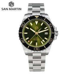 San Martin-Montre-bracelet automatique à remontage automatique pour homme, NH34, dehors Gstuff Diving, Cadran en émail 20 bars, Saphir AR, Montre SN0136, 39mm