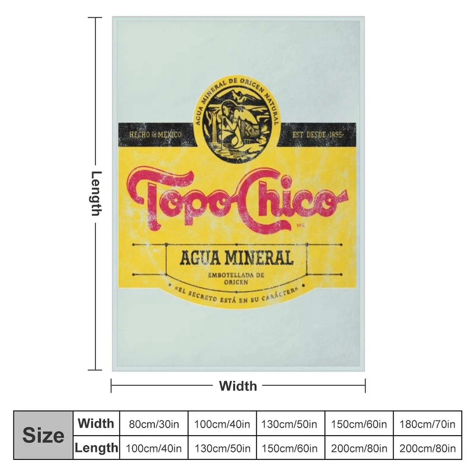 Topo Chico agua mineral worn and washed logo (sparkling mineral water) Throw Blanket Decorative Blankets Cute Blanket