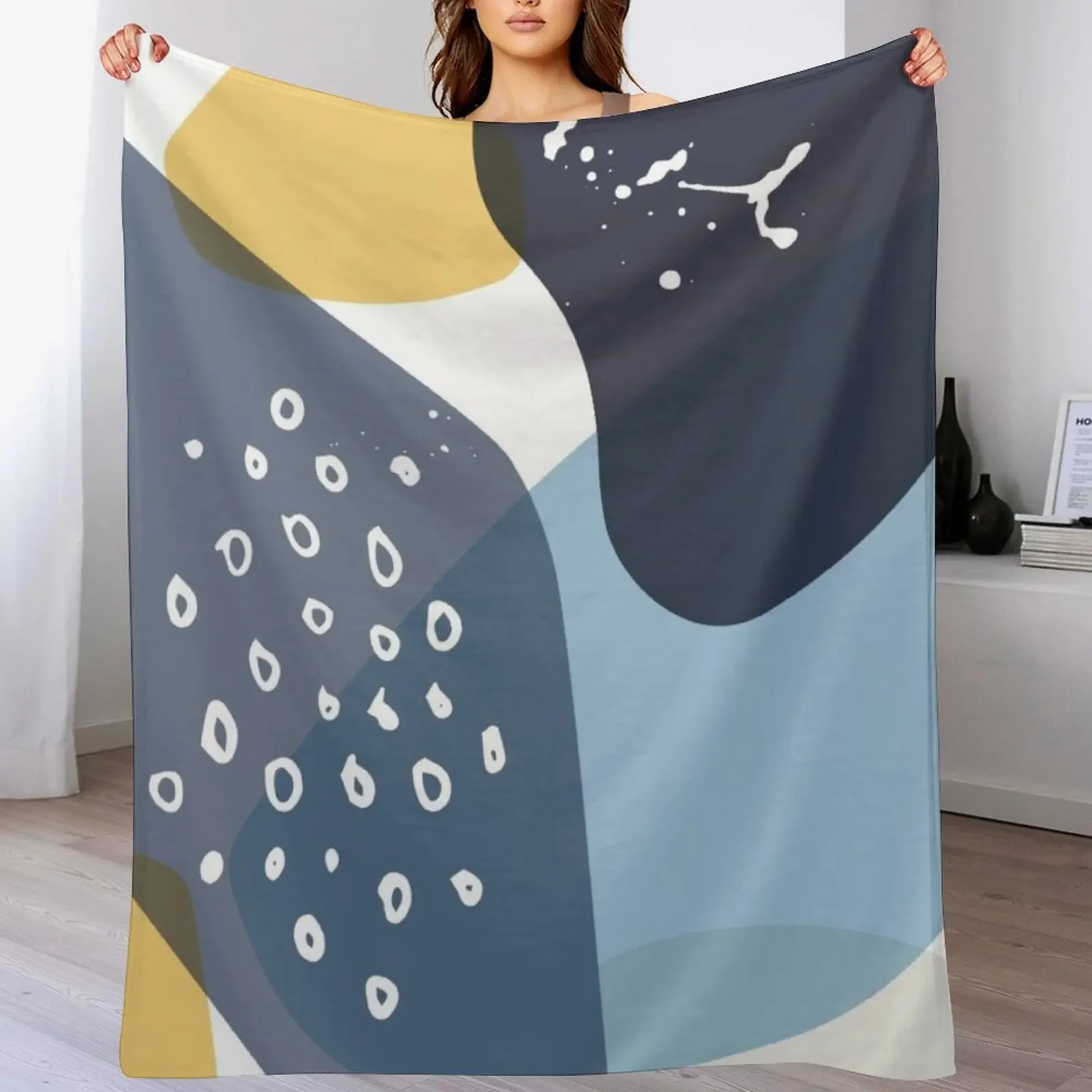 Abstract Minimalist No 5 Throw Blanket All Weather Soft Throw Blanket for Sofa
